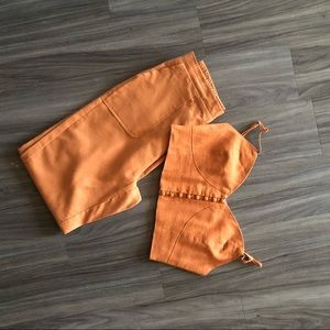 Linen High Waisted Two Piece Set